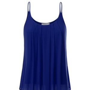 Cobalt Pleated Tank